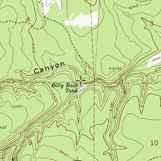 Topographic Map of Billy Back Draw, AZ