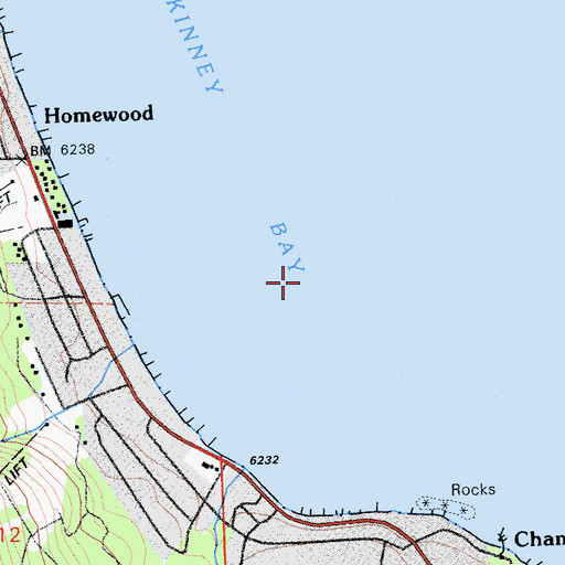 Topographic Map of McKinney Bay, CA