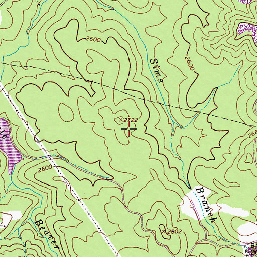 Topographic Map of The Resort At Glade Springs Stonehaven Golf Course, WV