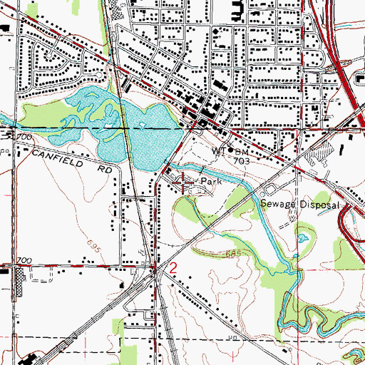Topographic Map of Milan Police Department, MI