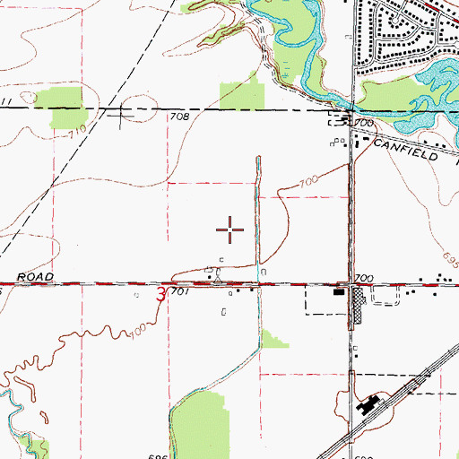 Topographic Map of Milan High School, MI