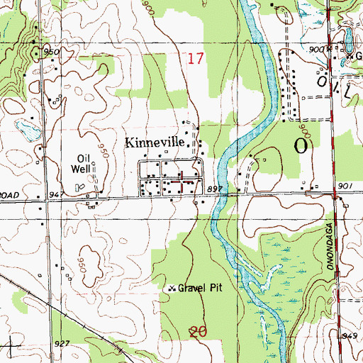 Topographic Map of Winfield Post Office (historical), MI