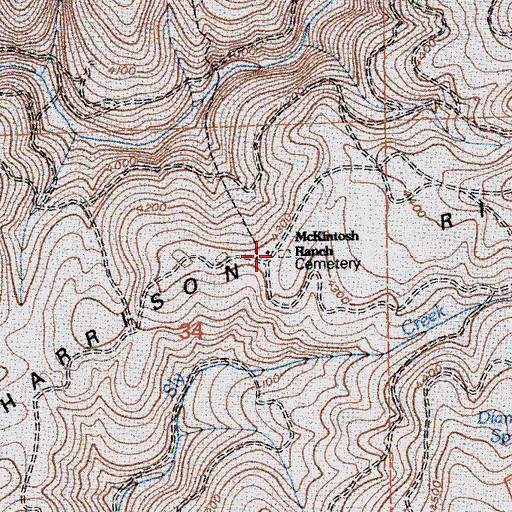 Topographic Map of McKintosh Ranch, CA