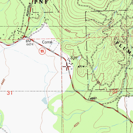 Topographic Map of McLear Resort, CA