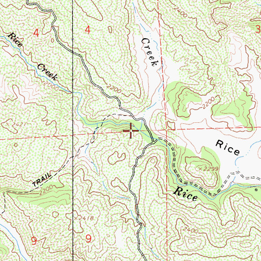 Topographic Map of McLeod Creek, CA