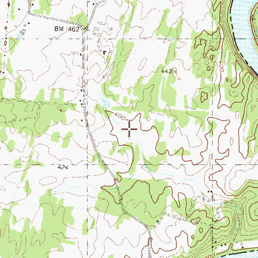 Topographic Map of Cress Creek Country Club Golf Course, WV