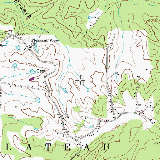 Topographic Map of Bridge Haven Golf Club, WV