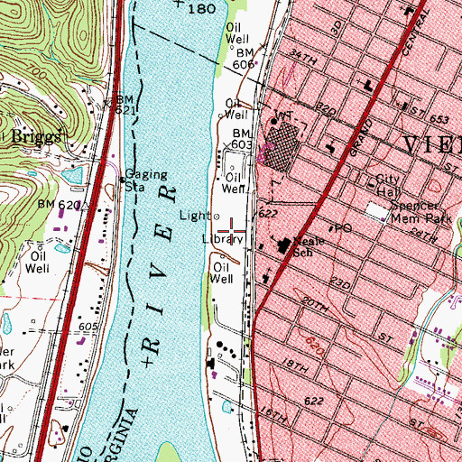 Topographic Map of Minibel Golf Course, WV