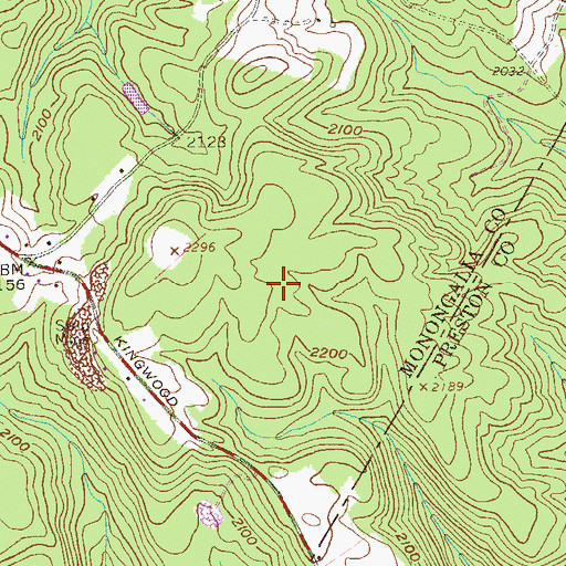 Topographic Map of Pikewood National Golf Club, WV