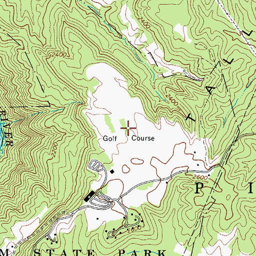 Topographic Map of Pipestem Golf Club Regulation Course, WV