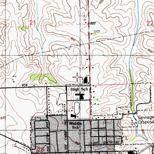 Topographic Map of Galva Autovue Theatre, IL