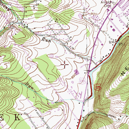 Topographic Map of Polish Pines Country Club Golf Course, WV