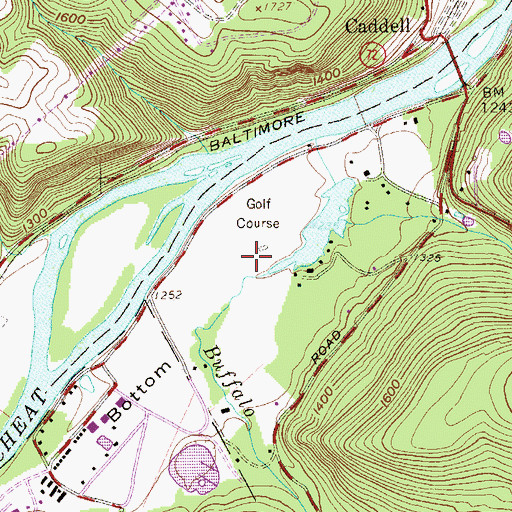 Topographic Map of Preston Country Club Golf Course, WV