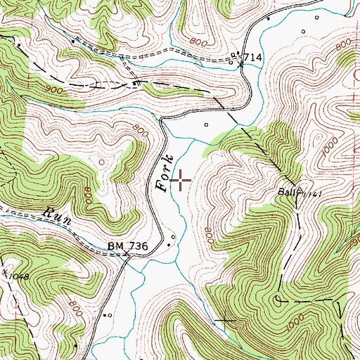 Topographic Map of Roane County Country Club Golf Course, WV