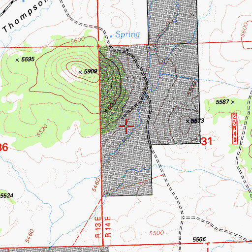 Topographic Map of McReynolds Valley, CA