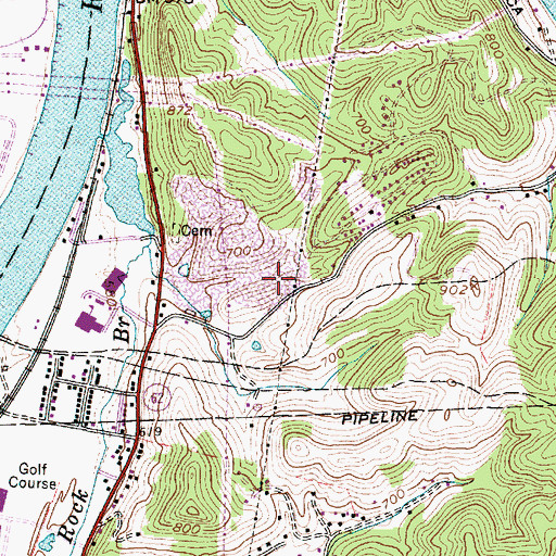 Topographic Map of Scarlet Oaks Country Club Golf Course, WV