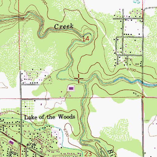 Topographic Map of Billy Creek, AZ