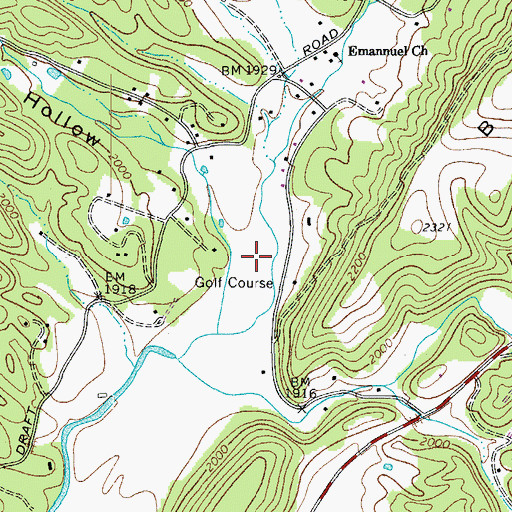 Topographic Map of Valley View Country Club Golf Course, WV
