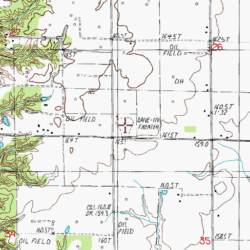 Topographic Map of Fairview Drive-In, IL