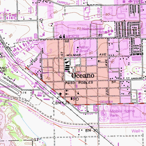 Topographic Map of Anchor of Faith Church, CA