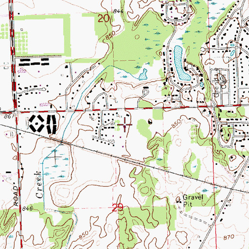 Topographic Map of Montessori Radmoor School, MI