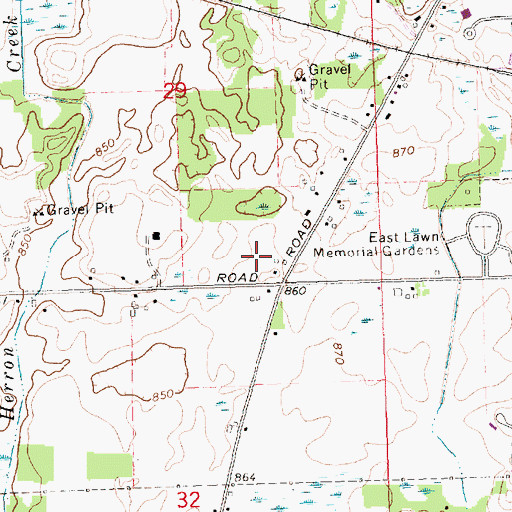 Topographic Map of Bennett Woods Elementary School, MI