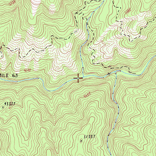 Topographic Map of Mehrten Creek, CA