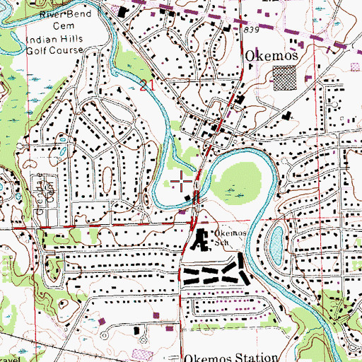Topographic Map of Wonch Park, MI