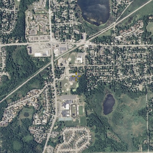 Aerial/Satellite Image of Haslett Middle School, MI