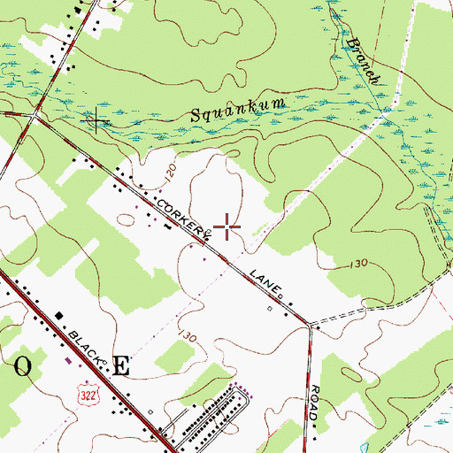 Topographic Map of Lots of Love Farm, NJ