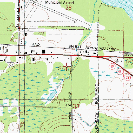 Topographic Map of Moonlight Outdoor Theatre, WI
