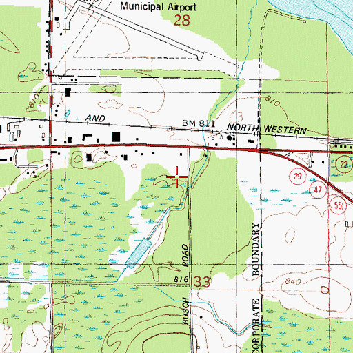 Topographic Map of Moonlight Outdoor Theatre, WI