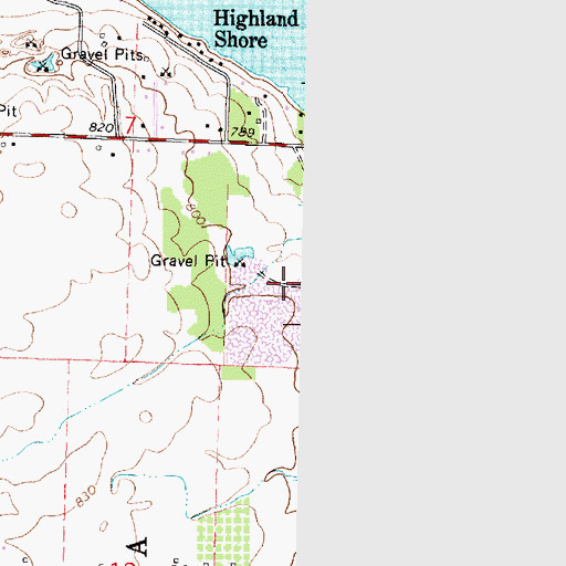 Topographic Map of Sheppard Quarry, WI
