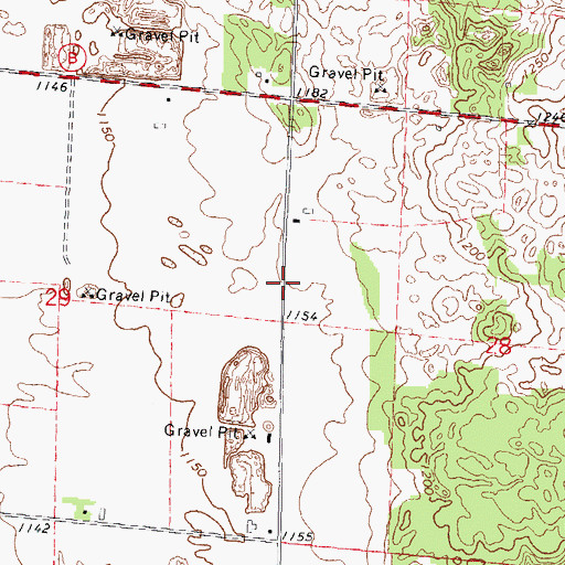 Topographic Map of Somers Gravel Pit, WI