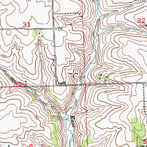 Topographic Map of Stephens Quarry, WI