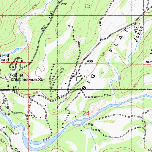 Topographic Map of Melson Ranch, CA