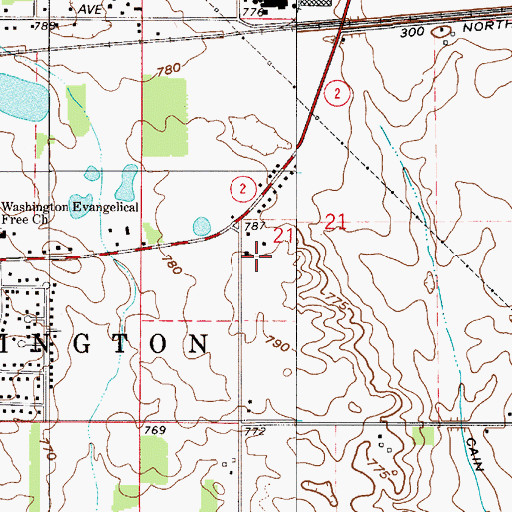 Topographic Map of Tower Acres Nursery, IN