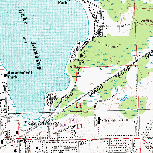 Topographic Map of Spengler Marsh, MI
