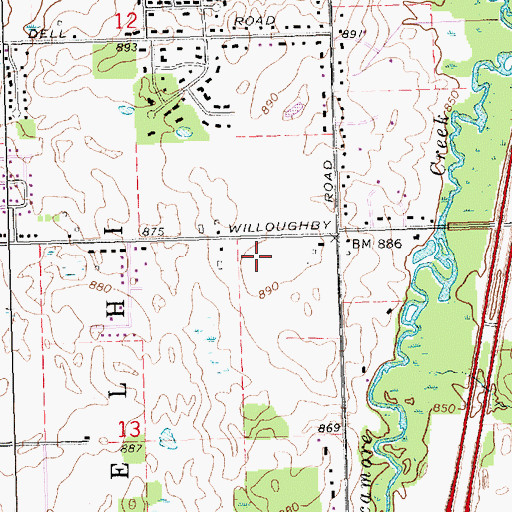 Topographic Map of Riverview Church, MI