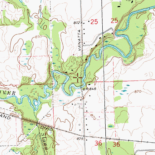 Topographic Map of Harris Nature Center, MI