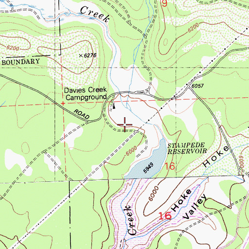 Topographic Map of Merrill Creek, CA