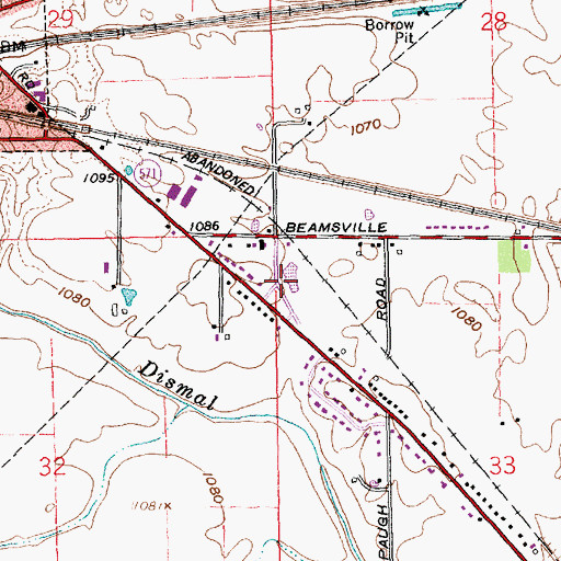 Topographic Map of Morris Trailer Park, OH