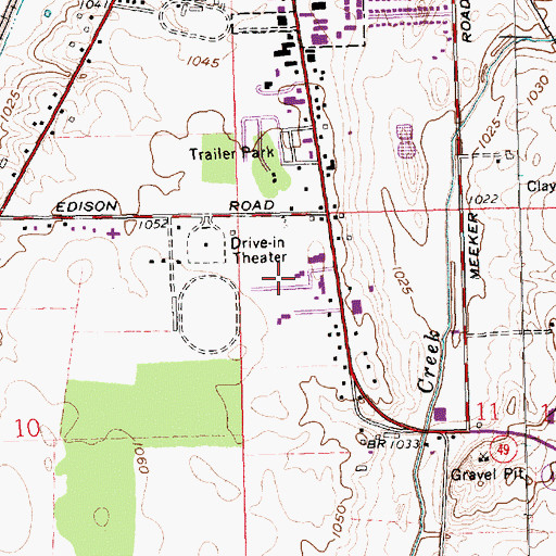 Topographic Map of Colonial Mobile Home Park, OH