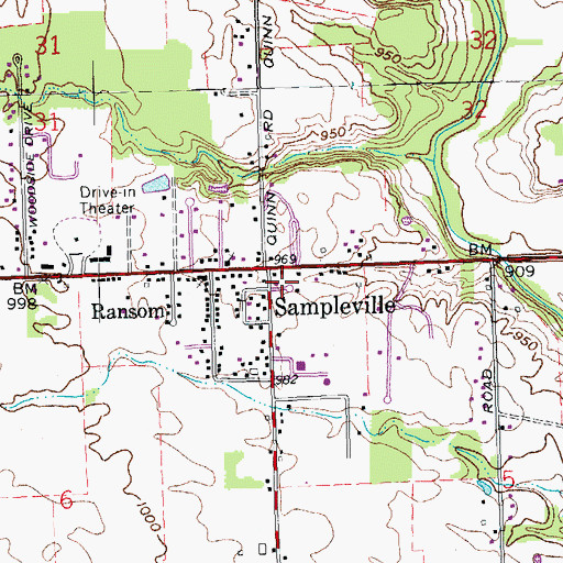 Topographic Map of P and R Mobile Home Park, OH