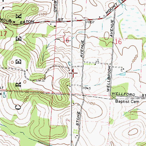Topographic Map of Schmuki Dairy Farm, OH
