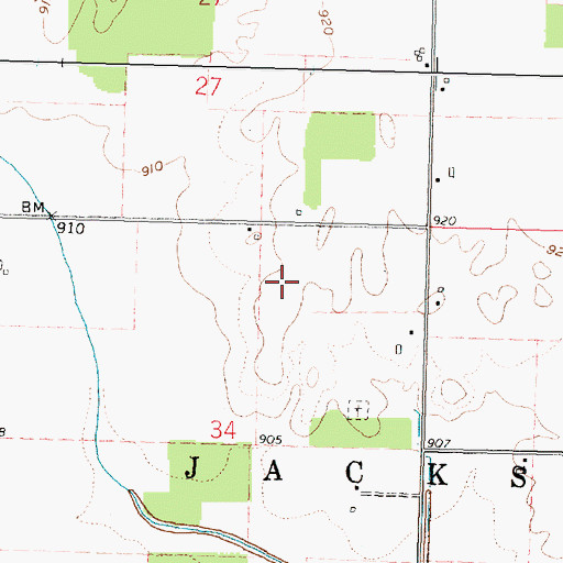 Topographic Map of Corey Dairy, OH