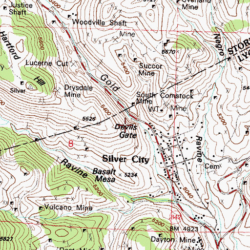 Topographic Map of Stone Fort (historical), NV