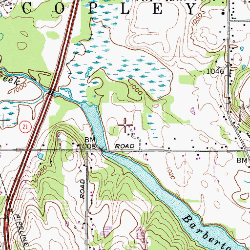 Topographic Map of Bender's Farm, OH