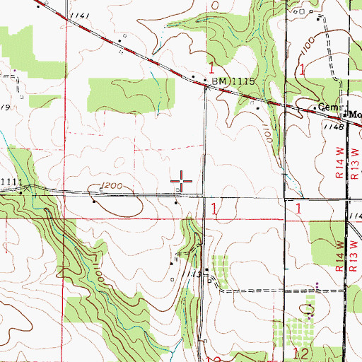 Topographic Map of Schlegel Dairy Farms, OH