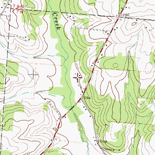 Topographic Map of Ball Dairy Farm, OH